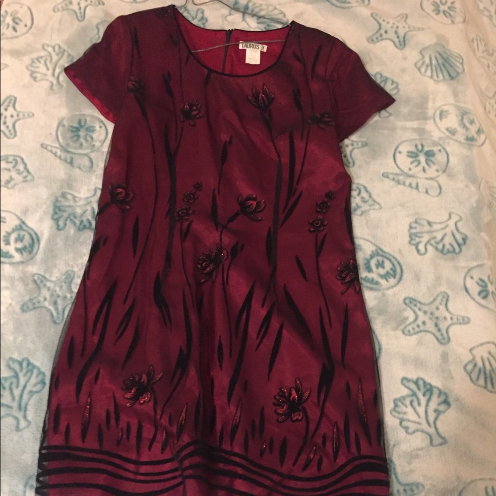 Black and Red Dress With Roses